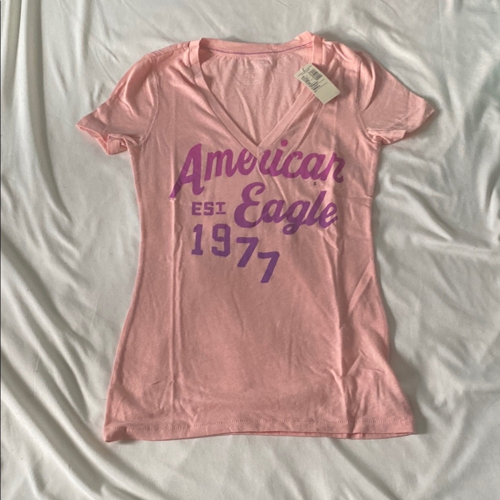 American Eagle Pink Graphic Tee